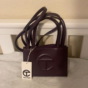 Small Eggplant Telfar Shopping Bag